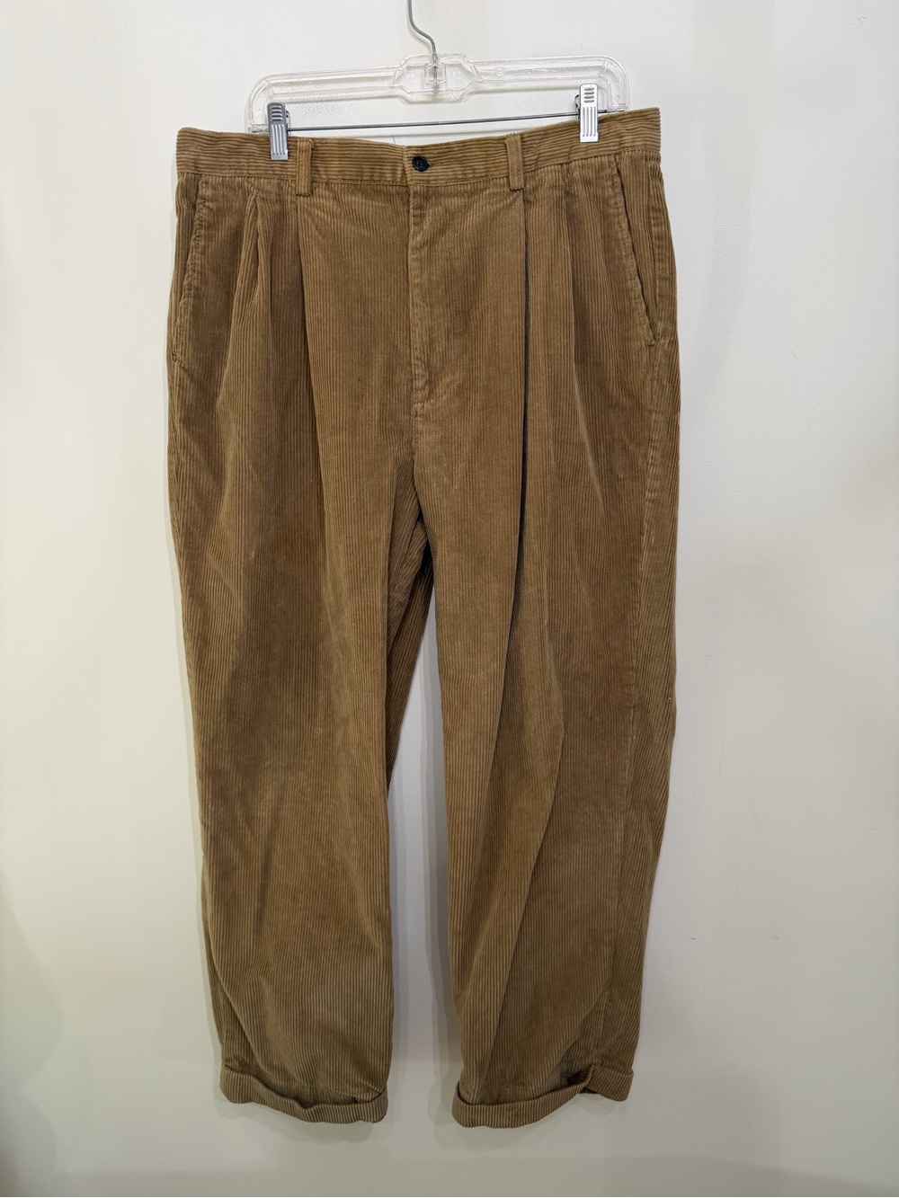 Vtg 90s Gap Relaxed Fit Corduroy Pants Pleated Front Baggy Cuffed Men’s 36x34